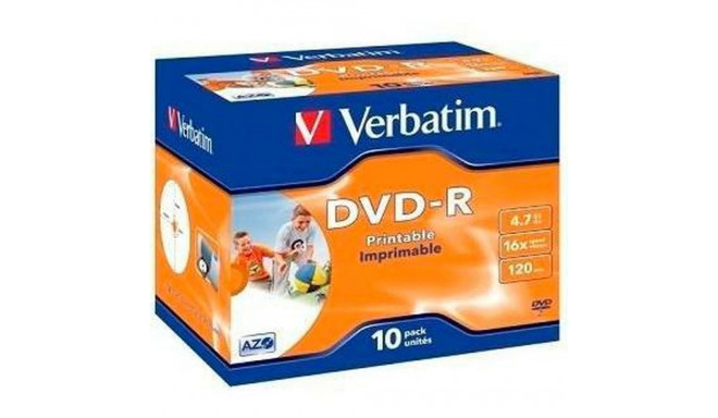 DVD-R Verbatim 4,7 GB 16x 10 gb. (10 gb.)