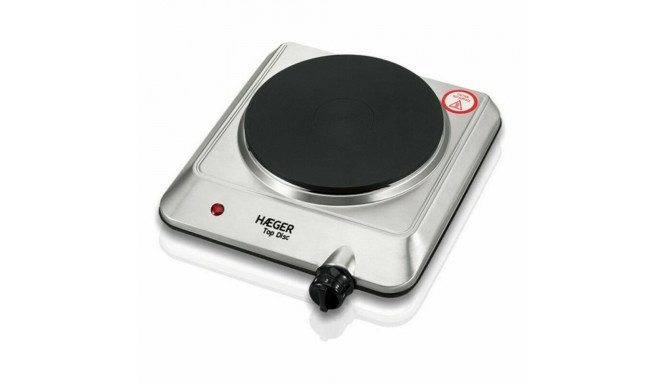 Electric Hot Plate Haeger HP-01S.014A Stainless steel 1 Stove Black Silver 1500W