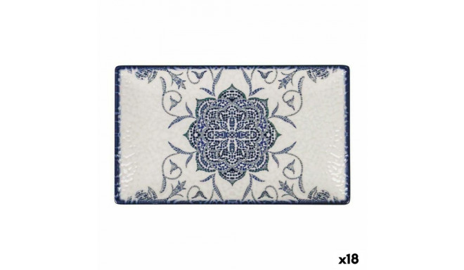 Serveerimisvaagen La Mediterránea Rosetta Portselan Ristkülikukujuline 25,3 x 15 x 1,8 cm (18 Ühikut