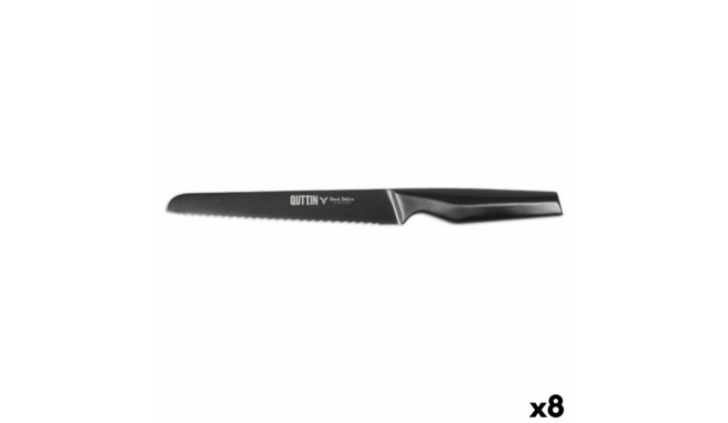 Bread Knife Quttin Black Edition 8 Units 20 cm