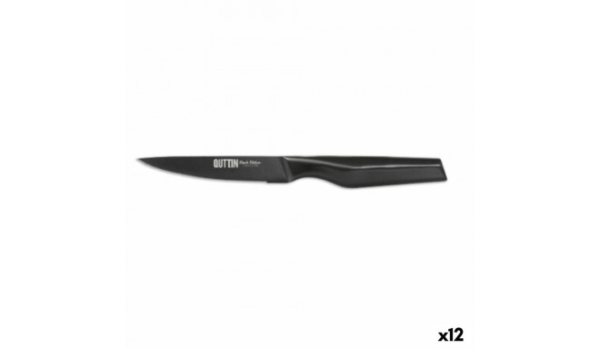 Knife for Chops Quttin Black edition 11 cm 1,8 mm (12 Units)