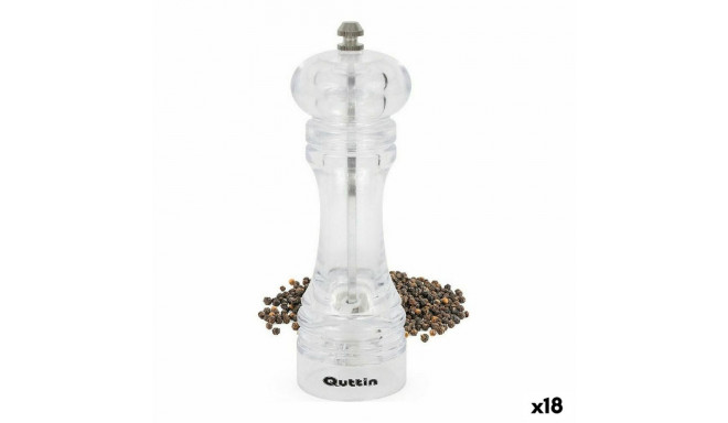 Pepper Mill Quttin Transparent 6,5 x 6,5 x 19 cm