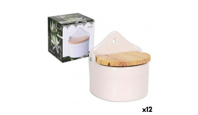 Salt Shaker with Lid Azahar Wood 420 ml 11,7 x 10 x 13 cm (12 Units)