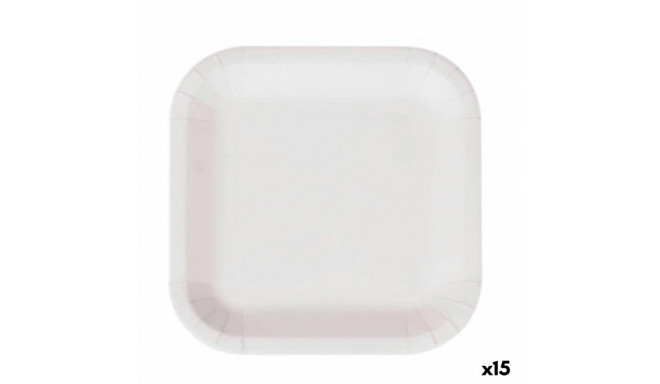 Plate set Algon Disposable White Cardboard 26 cm (15 Units)