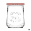 Transparent Glass Jar Inde Tasty With lid 550 ml (12 Units)