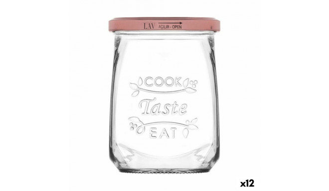 Transparent Glass Jar Inde Tasty 550 ml With lid (12 Units)