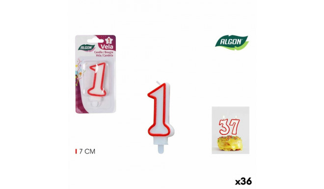 Küünla Komplekt Algon Punane (36 Ühikut)