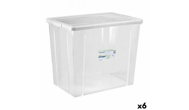 Storage Box with Lid Tontarelli Linea box 80 L 59 x 39 x 48 cm (6 Units)