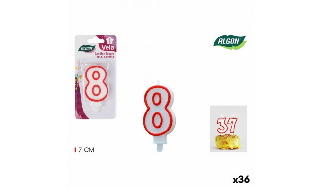 Küünla Komplekt Algon Punane (36 Ühikut)