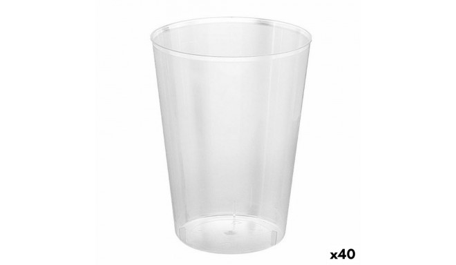 Set of reusable glasses Algon Transparent Cider 40 Units 500 ml (10 Pieces)