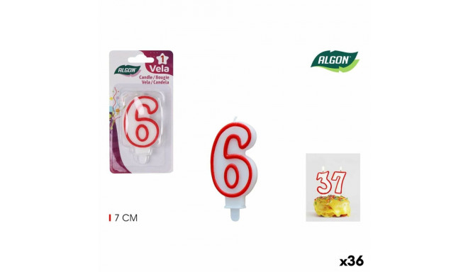 Candle Set Algon Red (36 Units)