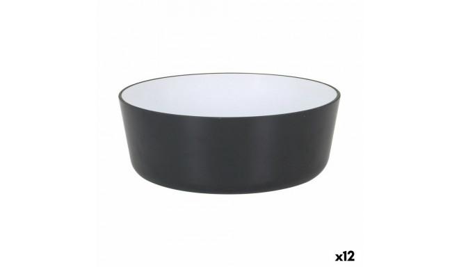 Bowl Inde Melamin White/Black (12 Units)