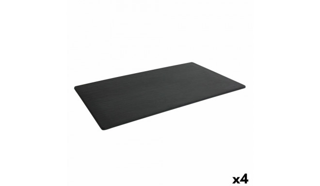 Tray Inde Africa Black Melamin 50 x 30 x 0,7 cm (4 Units)