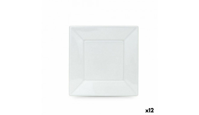 Набор многоразовых тарелок Algon Белый Пластик 23 x 23 x 2 cm (24 штук)