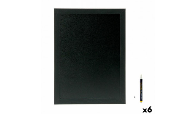 Board Securit Woody Teak Wall Black 80 x 60 cm