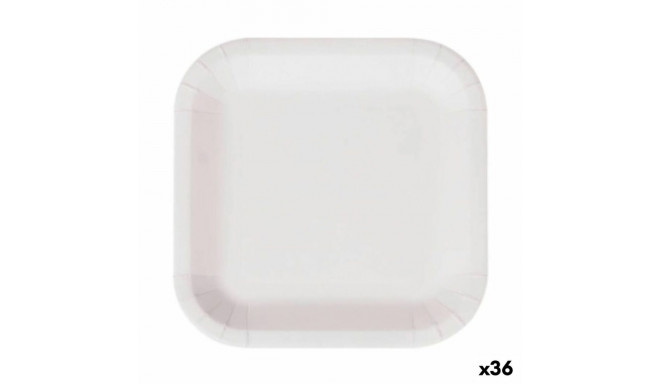 Plate set Algon Disposable White Cardboard 26 cm (36 Units)
