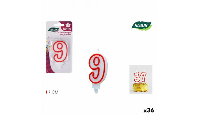 Küünla Komplekt Algon Punane (36 Ühikut)