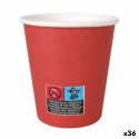 Klaaside komplekt Algon Papp Ühekordne 200 ml Punane 36 Ühikut (24 Tükid, osad)