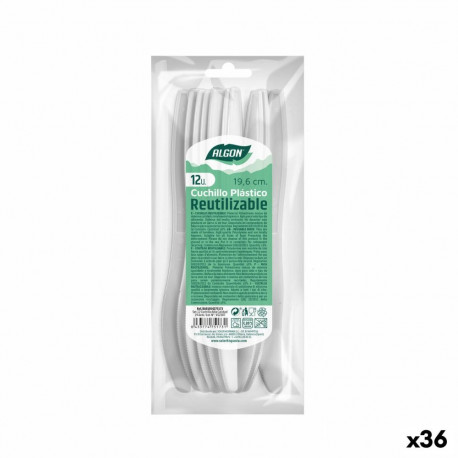 Nažu komplekts Algon Vairākkārtēja lietošana Balts 36 Vienības 19,6 cm