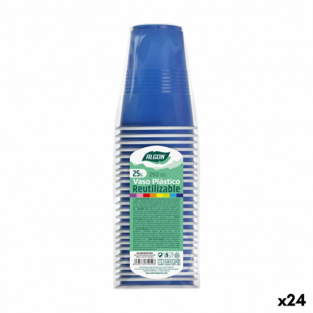 Korduvkasutatavate prillide komplekt Algon Sinine 24 Ühikut 250 ml (25 Tükid, osad)