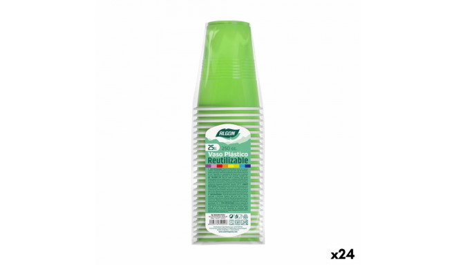 Korduvkasutatavate prillide komplekt Algon Roheline 24 Ühikut 250 ml (25 Tükid, osad)