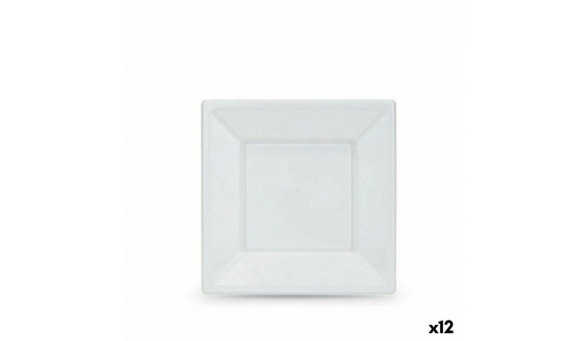 Набор многоразовых тарелок Algon Белый Пластик 18 x 18 x 1,5 cm (24 штук)