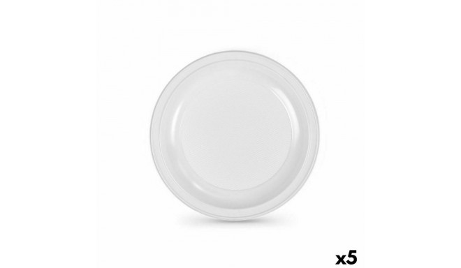 Set of reusable plates Algon White Plastic 25 x 25 x 1,5 cm (36 Units)