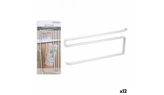 Kitchen Paper holder Confortime White Metal 26 x 10 x 1,3 cm (12 Units)