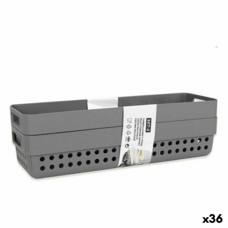 Daudzfunkcionāls grozs Confortime 144888 24 x 7,5 x 5 cm 24 x 7,5 x 7 cm 2 Daudzums (36 Vienības)