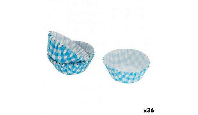 Set of Cake Tins Disposable Blue (36 Units) (50 pcs)