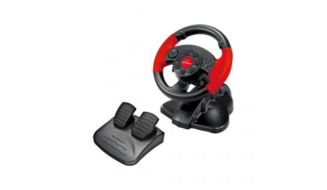 Racing Steering Wheel Esperanza EG103 Pedals Black Red PC PlayStation 3 PlayStation 2