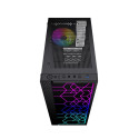 ATX Semi-tower Korpus GEMBIRD Fornax 2500 ARGB Must Mitmevärviline