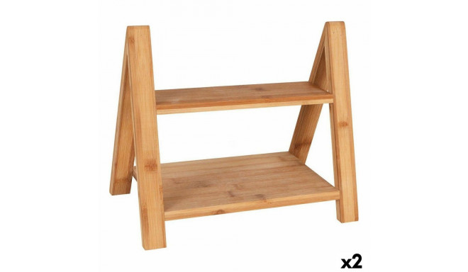 Serveerimislaud Viejo Valle Topeltkõrgus Bambus 33 x 19,5 x 18 cm (2 Ühikut)