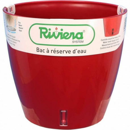 Isekastuv lillepott Riviera Veevaruga Punane polüpropüleen Ringjas Ø 36 x 33 cm