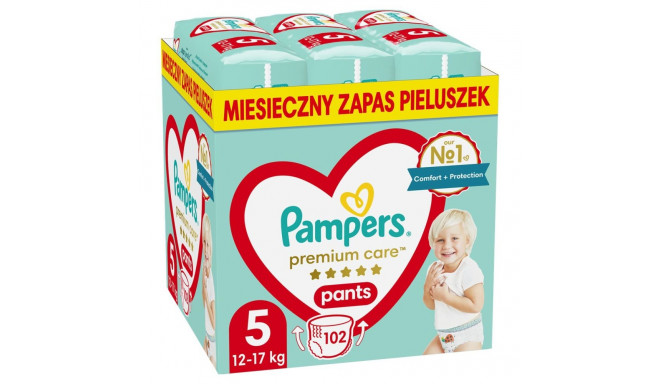 Disposable nappies Pampers Premium 12-17 kg 5 (102 Units)