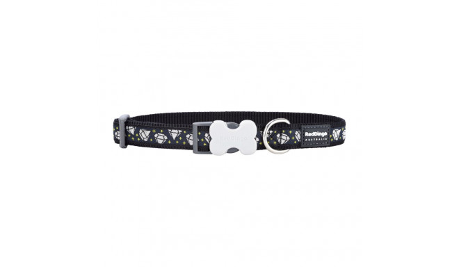 Dog collar Red Dingo STYLE DIAMOND Black 31-47 cm