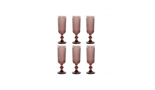 Set of cups Home ESPRIT Pink Crystal 150 ml (6 Units)