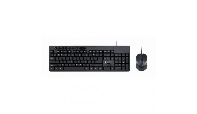 Klaviatuur ja Hiir GEMBIRD KBS-UM-04 Must Mustvalge QWERTY Qwerty US