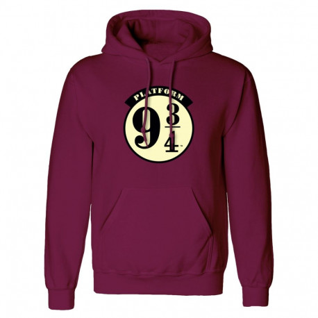 Unisex Hoodie Harry Potter Platform 9 and 3 Quarters Burgundy - XL