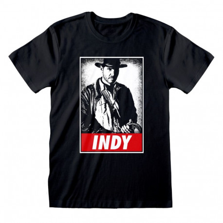 Short Sleeve T-Shirt Indiana Jones Indy Black Unisex - M