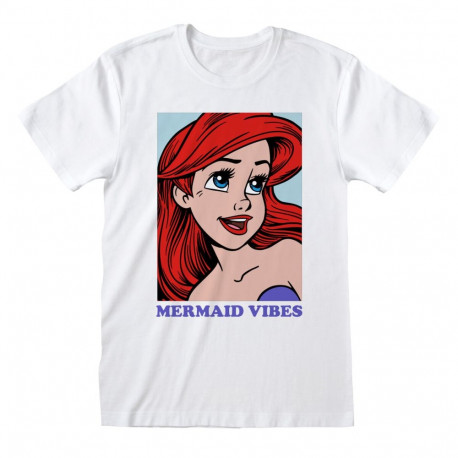 Short Sleeve T-Shirt The Little Mermaid Mermaid Vibes White Unisex - M