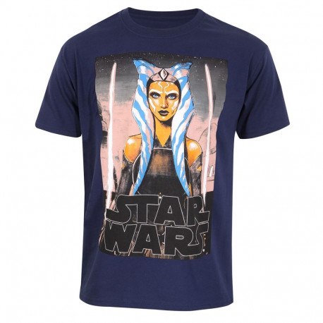 Lühikeste varrukatega T-särk Star Wars White Blades Sinine Unisex - XL