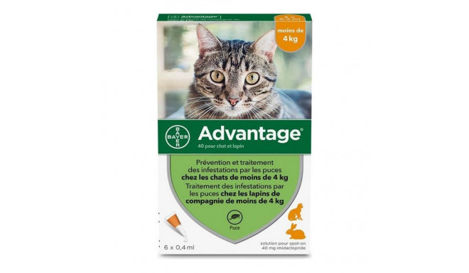 Anti-parasites Advantage Cat Rabbit 1-4 Kg 0,4 ml 6 Units