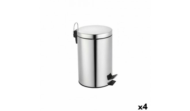 Waste bin with pedal Confortime Silver 12 L (4 Units)