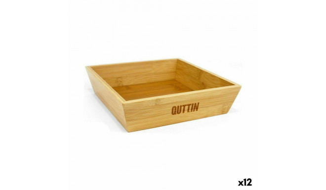 Блюдо Quttin Коричневый Бамбук 20 x 20 x 5 cm (12 штук)