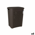 Pesukorv Tontarelli Arianna Wengue Plastmass 43,5 x 33,5 x 55 cm (6 Ühikut)