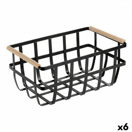 Daudzfunkcionāls grozs Confortime Melns 36 x 22 x 15,5 cm (6 gb.)