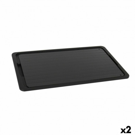 Paplāte Percutti Atkausēšanas funkcija Melns 39 x 23 cm (2 gb.)