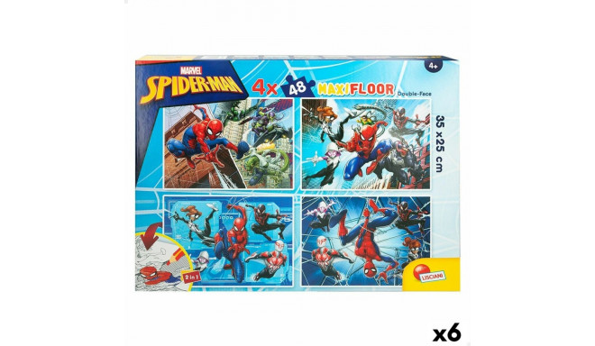 Puzle Bērniem Spider-Man Abpusējs 4-in-1 48 Daudzums 35 x 1,5 x 25 cm (6 gb.)