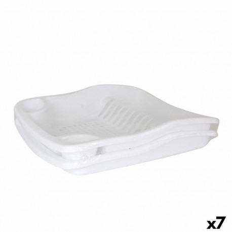 Köögi Kraanikausi Kuivatusrest Dem Bloom Plastmass Valge 48 x 40 x 11,5 cm (7 Ühikut)